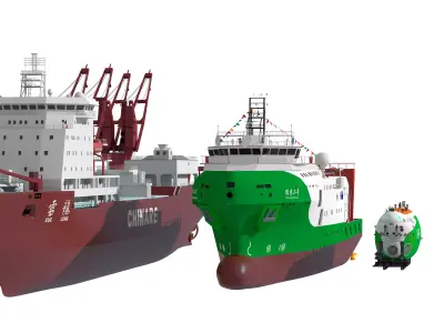 A Collection of Chinese Scientific Research Vessels 3D model