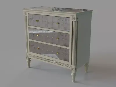 Mirelle Three-Drawer Dresser 3D model