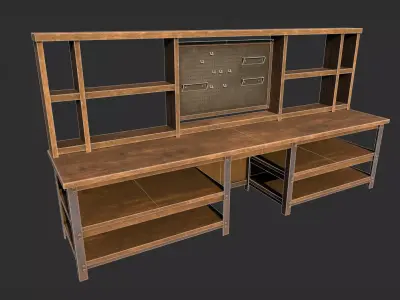 Worckbench Low-poly 3D model