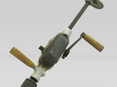 Hand Drill Low Poly Low-poly 3D model