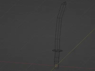 Sword samurai Low-poly 3D model