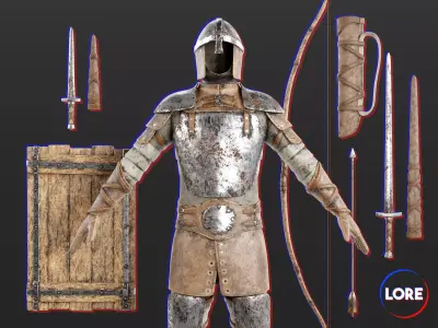 Medieval Collection Crude Soldier 3D Model Pack