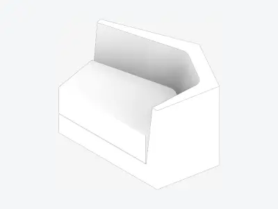 Furniture - Seating - Contemporary - Scoop - Right Low-poly 3D model