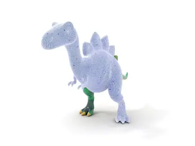 Cartoon Dinosaur Model Pack with Vibrant Textures Low-poly 3D model