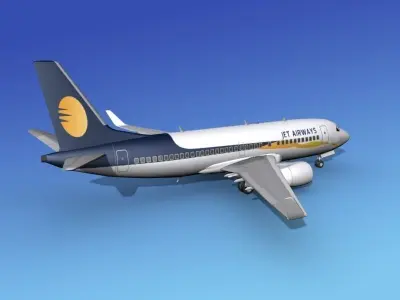 Boeing 737-700ER Jet Airways 3D model