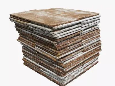 Iron Plate Low-poly 3D model