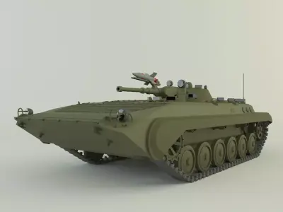Soviet tracked infantry fighting vehicle BMP-1 3D model