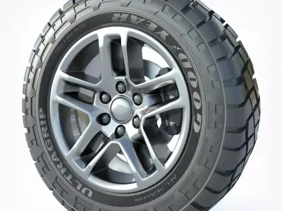 Wheel rim tire 17 3D model