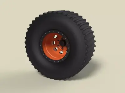 Rear wheel from Dirt dragster 3D model