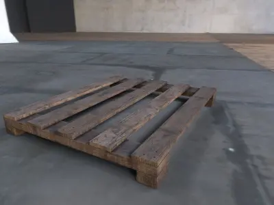 Wooden Pallet  Low-poly 3D model get