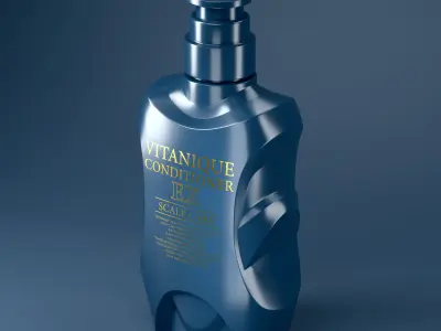 Clean Stylized Shampoo Bottle Low Poly 3D Cosmetic Model 3D model