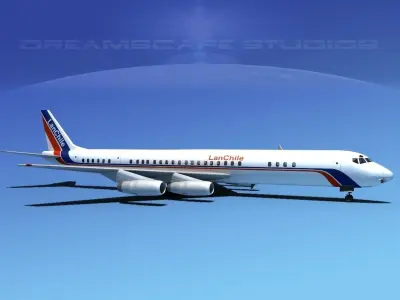 Douglas DC-8-63 Lan Chile 2 3D model