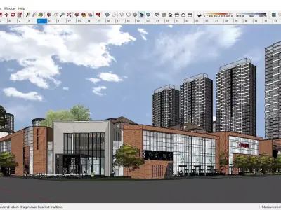 Sketchup Commercial Office Complex 216 3D model