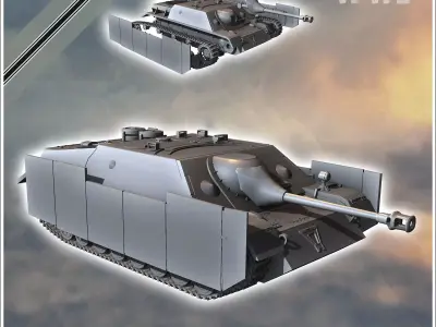 Jagdpanzer IV L-48 75mm Pak 39 - miniatures tabletop scenery 3D print model