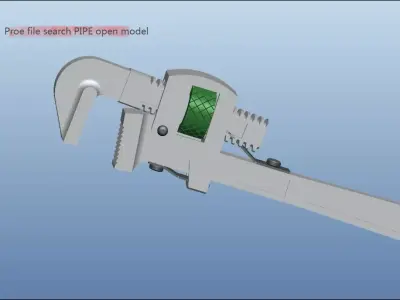 F-type olecranon wrench 3D model