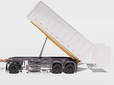 roll on roll off trailer 3D model