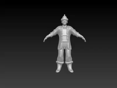 Hunian warrior Low-poly 3D model