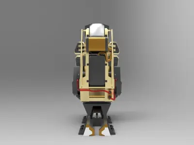 Pilot seat a 3D model