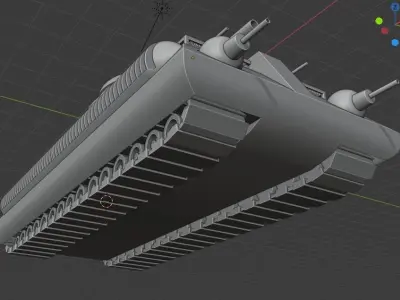 Tank model Free low-poly 3D model