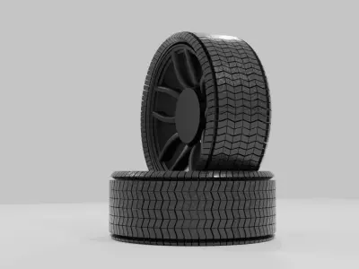 Car Tires Low-poly 3D model by vanpider11