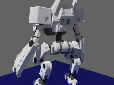 Mech-bot robot Free low-poly 3D model