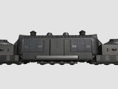 Armoured Train Low-poly 3D model