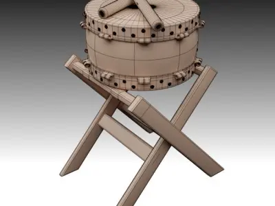 Taiko Drum Set 3D model