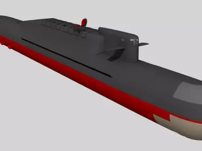 SSBN Delta IV class Low-poly 3D model