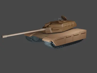 Tank for game Free low-poly 3D model