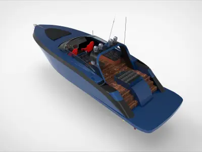 Libertas Yacht Low-poly 3D model