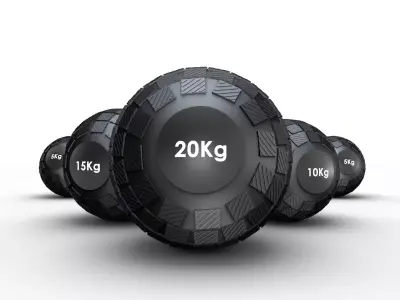 Gym Equipment Weights Set of 5 3D model