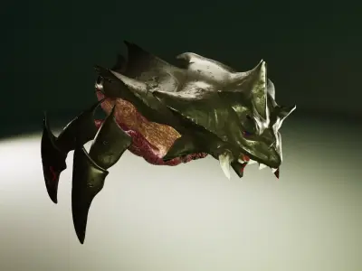 Monster Spider - The shell Low-poly 3D model