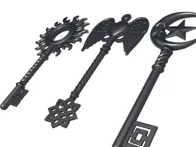 Heart Key - key printer -  vintage key 3D print model