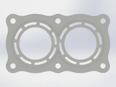 Cylinder Head Gasket Low-poly 3D model