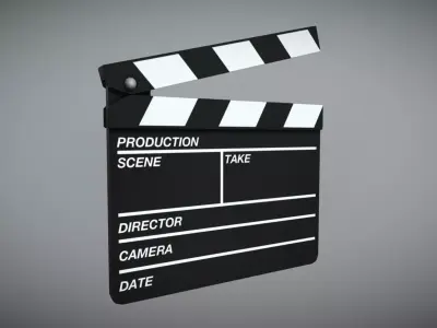Movie Clapperboard Low-poly 3D model