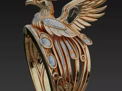 Phoenix ring 3D model
