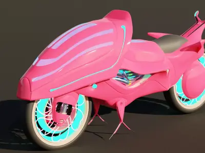 Syringe and Bike all in pink Free 3D model