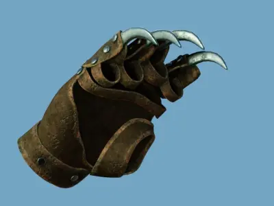 Claws Gauntlet Low-poly 3D model