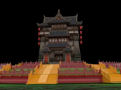 Chinese ancient  house   3D model