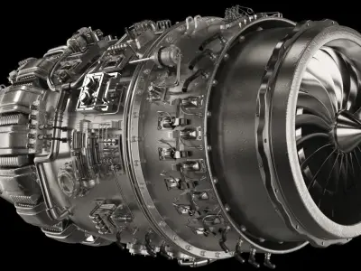 jet engine 3D model by mbelec - Textured