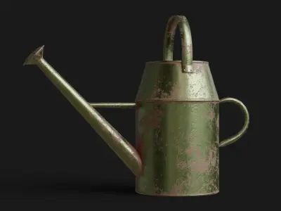 Watering Can Vintage Low-poly 3D model