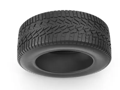 Black Wheel Low-poly 3D model