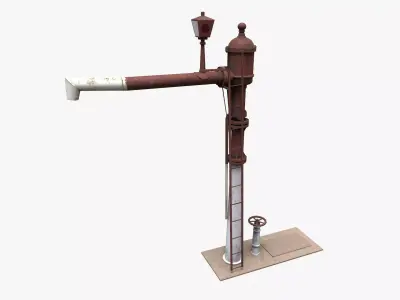 3D Railroad Water Pump  Low-poly 3D model