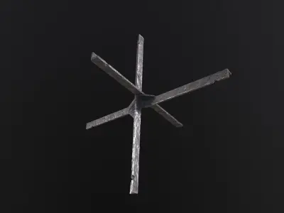 Tank Trap 3D Model Low-poly 3D model