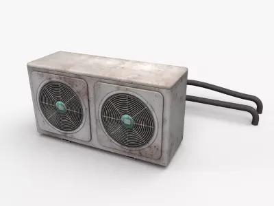 Roof Ac Unit Low Poly Low-poly 3D model