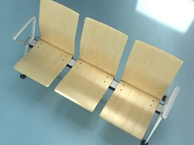 Connected Seats Waiting Room 3D model
