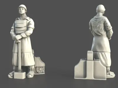  Factory Worker Statue 