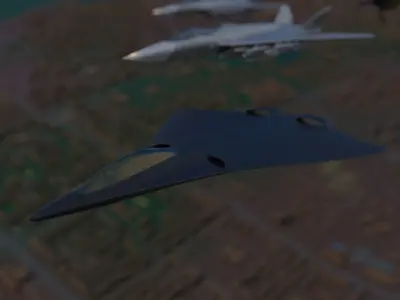 Military planes Low-poly 3D model