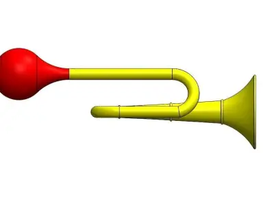 Airhorn 3d model trumpet Free 3D model