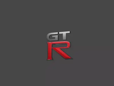 GTR logo Low-poly 3D model